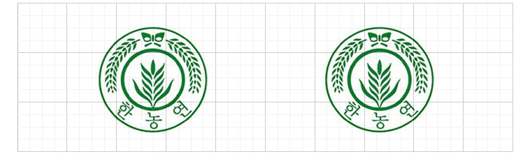 원형의 상징로고에 벼 이삭 그림이 있고 하단에 한 농 연이 쓰여져있는 이미지입니다.