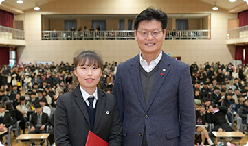 전국 최초 3대 무상교육(교육비+급식비+교복비) 실현 사진